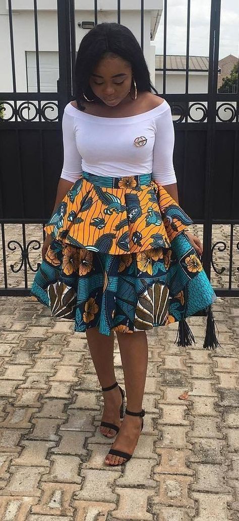 African Print Skirt, African Skirts, Ghanaian Fashion, Short African Dresses, African Fashion Skirts, African Dresses Modern, Afrikaanse Mode, African Wear Dresses, African Fashion Women Clothing