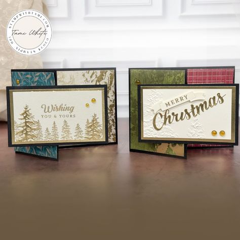 Season of Elegance Inside Out Flip Card Series #4 - Stampin' Up! Demonstrator: Tami White | Stamping, Crafting, & Card-Making Joy Fold Card, Christmas Card Tutorials, Vintage Wedding Cards, Holiday Cards Handmade, Create Christmas Cards, Flip Cards, Stampin Up Catalog, Diy Christmas Cards, Card Making Tutorials