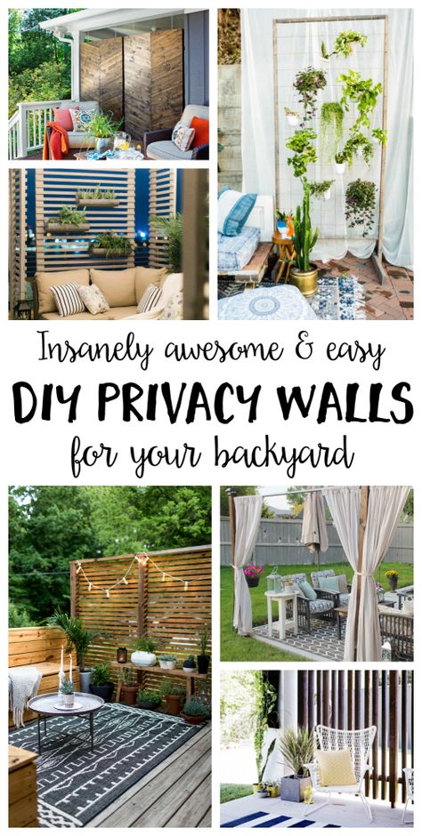 Simple Garden Furniture Ideas, Patio Chico, Garden Diy Furniture, Small Pergola, Pergola Diy, Privacy Wall, Patio Pergola, Backyard Privacy, Pergola Design