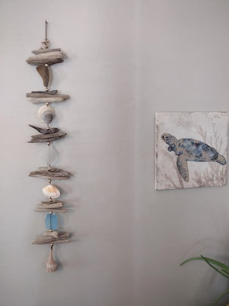 Sea Glass Suncatcher Driftwood Glass & Shell Garland Driftwood and Sea Glass Wall Hanging Driftwood Home Décor Driftwood Art - Etsy Inner Banks, Sea Glass Suncatcher, Sea Glass Wall, Hanging Driftwood, Shell Garland, Glass Wall Hanging, Driftwood Art, Beach Glass, Outer Banks