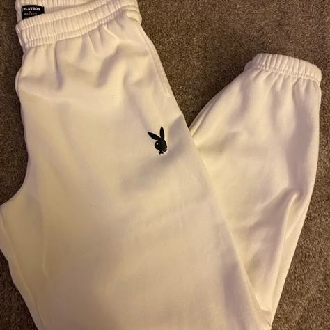 PacSun Playboy Sweat Pants, Size Small Playboy Outfits, Playboy Clothes, Playboy Sweatpants, Poshmark Clothes, Cheap Pants, Cute Lazy Outfits, Cute Pants, Lazy Day Outfits, Lazy Outfits