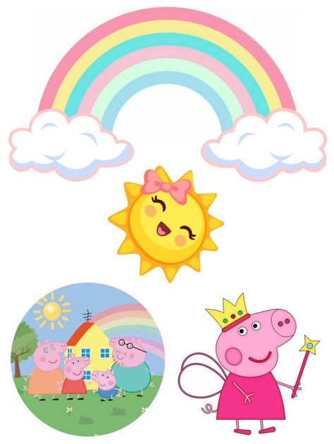 Peppa Pig Cake Topper Printable, Peppa Pig Imagenes, Peppa Pig Cake Topper, Pig Png, Peppa Pig Coloring Pages, Peppa Pig Cake, Peppa Pig Birthday Party, Pepa Pig, Pig Cake