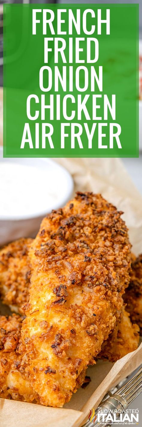 Chicken With French Fried Onions Recipes, Air Fryer French Onion Chicken, French Fries Onion Chicken, Chicken With Crispy Fried Onions, French Fried Onion Chicken Tenders, Crispy Fried Onion Chicken, Crunchy French Onion Chicken, French's Fried Onion Chicken, Fried Onion Chicken