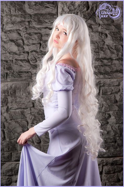 Lady Amalthea (Cosplay by Usagi-Tsukino-Krv @deviantART) #TheLastUnicorn Amalthea Cosplay, Unicorn Cosplay, Lady Amalthea, Future Costume, Fantasy Unicorn, Long White Hair, Last Unicorn, The Last Unicorn, Usagi Tsukino