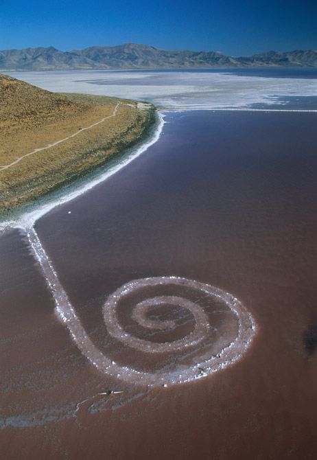 Spiral Jetty, Spirals In Nature, Robert Smithson, Sacred Garden, Utah Usa, The Spiral, Earth Art, Beach Living, Sculpture Installation