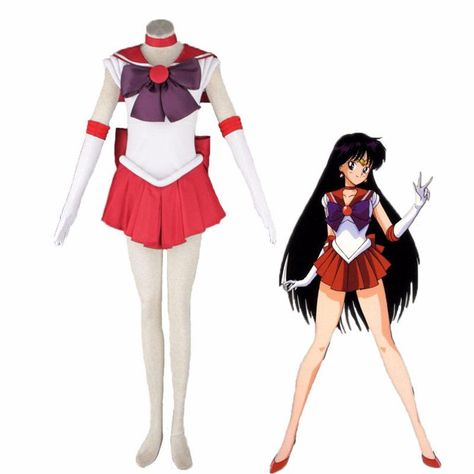 Sailor Mars Cosplay, Orange Jumpsuit, Sailor Moon Cosplay, Made Dress, Sailor Mars, Dress Gloves, Anime Costumes, Manga Cosplay, Cosplay Outfits