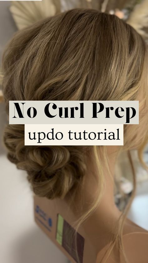 Jessica Gillette • Bridal Hair Education + Social Media Tips | ❌ No curl prep needed for this updo! Using topsy tails will give you a lot of texture and detail in your style and you won’t need to curl… | Instagram Hair Up Tutorial, Updo Videos, Straight Hair Updo, Bridal Hair Tutorial, Hair Education, Curled Updo, Low Updo, Updo Tutorial, Curly Hair Tutorial