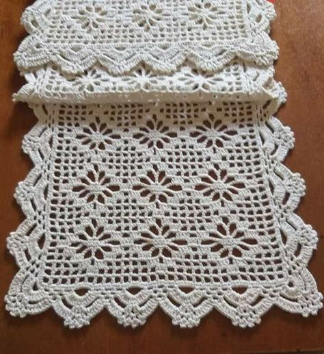 Taplak Meja Crochet, Crochet Patterns Filet, Crochet Placemat Patterns, Crochet Tablecloth Pattern, Free Crochet Doily Patterns, Crochet Table Runner Pattern, Crochet Dollies, Crochet Bedspread Pattern, Fillet Crochet