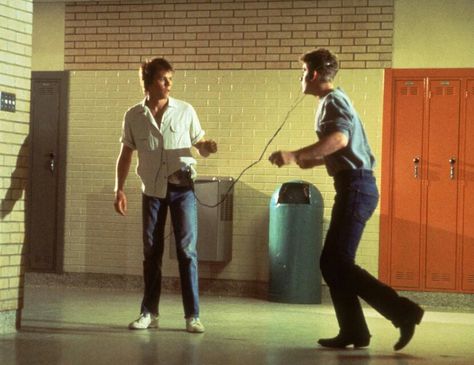 #Footloose (1984) - Ren & Willard Footloose Song, Footloose 1984, Footloose Movie, Chris Penn, 1980s Movies, John Lithgow, Kevin Bacon, 80s Movies, Scene Design