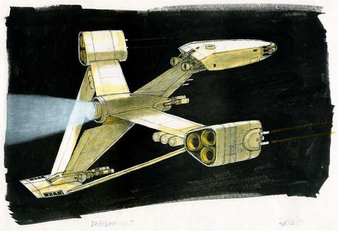 Aircraft Sketch, Ron Cobb, Sience Fiction, Kit Bashing, Future Vehicles, Wing Commander, 70s Sci Fi Art, Arte Peculiar, Film Props