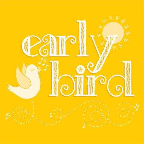 “Early Bird” illustration by Janna Barrett Bird Lettering, Bird Illustration Art, Bird Illustration Print, Fun Lettering, Bird Images, Bird Drawing, Owl Illustration, Typography Hand Drawn, Hand Drawn Fonts