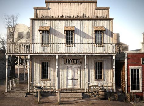 Cowboy Town, Old West Saloon, Old Western Towns, Old West Town, Western Hotel, Western Saloon, Old Western, Hotel Exterior, Town Building