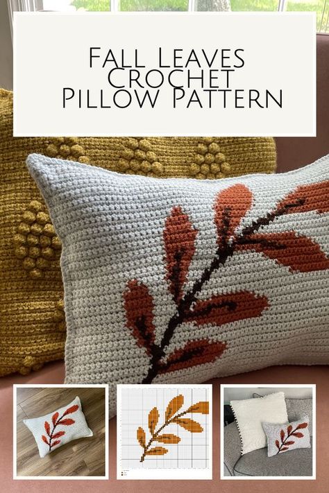 Bring the beauty of fall into your home with our Fall Leaves Crochet Pillow Pattern 🍂 This FREE crochet pattern is perfect for beginners and adds a warm, seasonal touch to your Thanksgiving decor! 🍁 Get ready for some cozy autumn vibes and get the free pattern now! 💖 Leaves Crochet, Crochet Pillow Patterns Free, Thanksgiving Crochet, Pillow Covers Pattern, Fall Pillow, Fall Crochet, Fall Crochet Patterns, Cozy Crochet Patterns, Crochet Pillow Cover