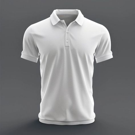 Customizable white polo shirt mockup | premium image by rawpixel.com / fon Polo Shirt Mockup, Mens Plain T Shirts, Apparel Mockup, White Polo Shirt, Mockup Downloads, Awesome Designs, Polo Shirt White, Clothing Mockup, T Shirt Mockup