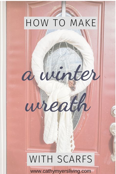 Have some scarfs laying around?  Have an extra wreath form?  You can make a Winter Wreath for your front door with these simple steps. Winter Scarf Wreath Diy, Scarf Wreaths Winter Scarves, Scarf Wreaths For Front Door, Snow Wreaths For Front Door, Winter Wreaths For Front Door Diy Simple, Scarf Wreath Diy, Scarf Wreaths, Scarf Wreath, Winter Wreaths For Front Door