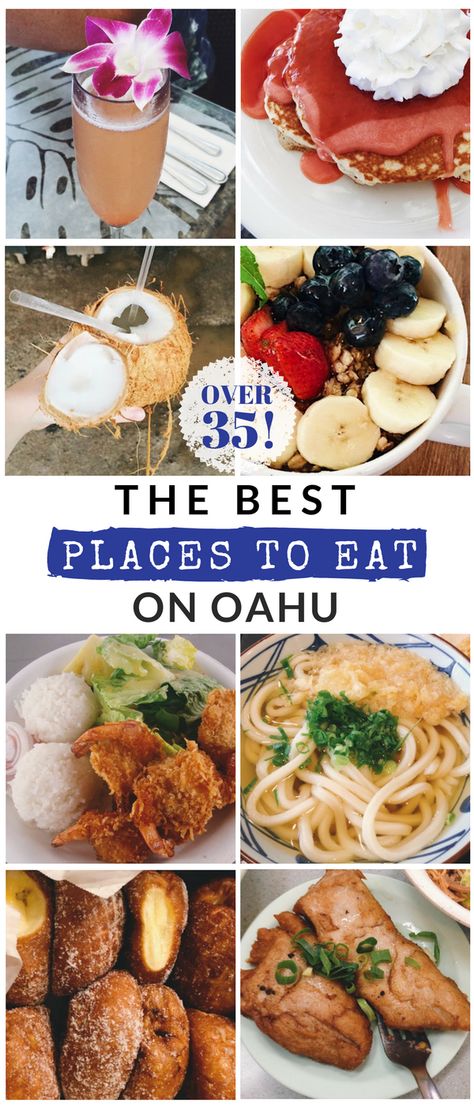 The Best Places to Eat on Oahu Hawaii Vacation Oahu, Oahu Vacation, Hawaiian Travel, Oahu Travel, Hawaii Honolulu, Hawaii Things To Do, Hawaii Travel Guide, Honeymoon Vacations, Hawaii Food