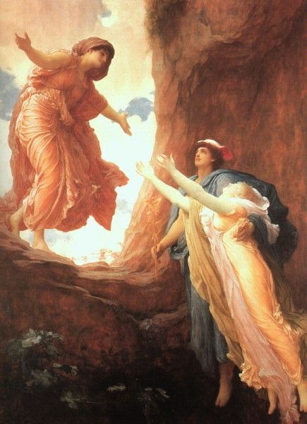 Demeter and Persephone Harvest Goddess, Frederick Leighton, Persephone Art, Frederic Leighton, Leeds Art Gallery, Lawrence Alma Tadema, Greek Paintings, Walter Crane, Hades And Persephone