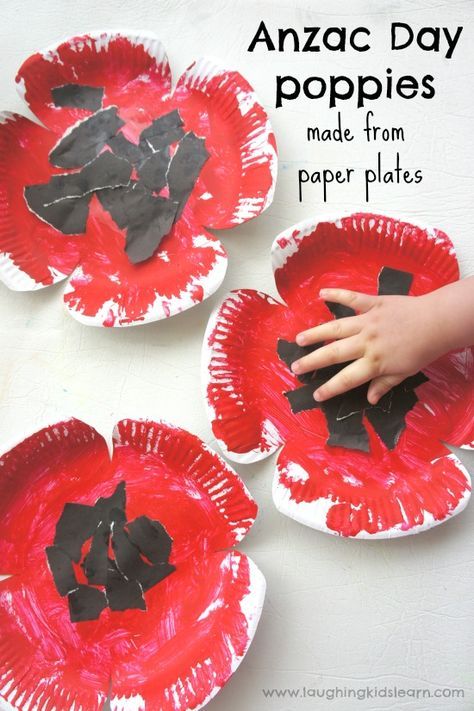 Anzac day poppy craft for kids using paper plates Poppy Crafts, Poppy Craft For Kids, Remembrance Day Activities, Remembrance Day Art, Poppy Craft, Remembrance Day Poppy, November Crafts, Remembrance Sunday, Poppy Art