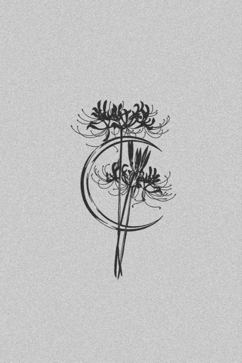 Flower And Moon Tattoo, Moon Tattoo Design, Black Swan, Moon Tattoo, Tattoo Design, Tattoo Ideas, Tattoo Designs, Moon, Black And White