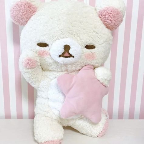 Cute Things To Buy, Rilakkuma Plushie, Girl Blogging, Soft Pink Theme, Kawaii Plushies, Pink Girly Things, Pink Themes, Cute Stuffed Animals, Rilakkuma