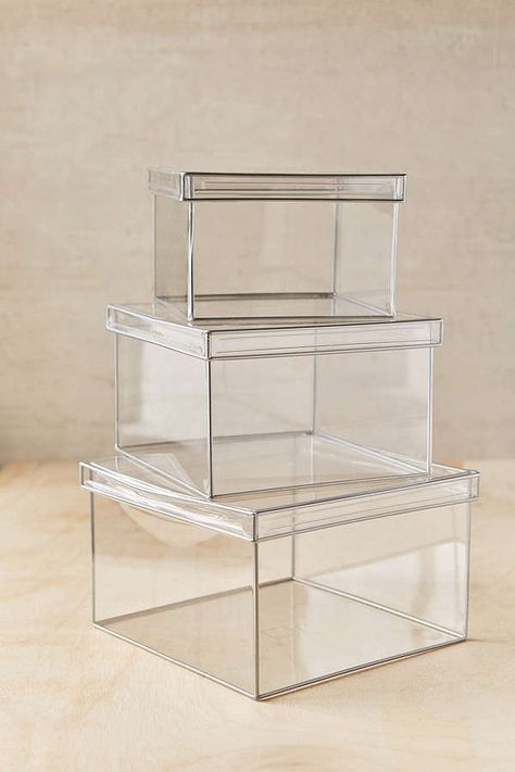 Urban Outfitters Looker Storage Box  Much cheaper than Container Store!  #amazingorganizationalbuy Penyimpanan Makeup, Urban Outfitters Home, Desain Pantry, Úložný Box, Acrylic Storage, Small Bathroom Storage, George Nelson, Bedroom Storage, Closet Organization