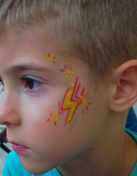 Lightning Bolt Face Paint, Lightning Bolt, Face Painting, Face Paint, Carnival Face Paint, Paint, Collage, Pins