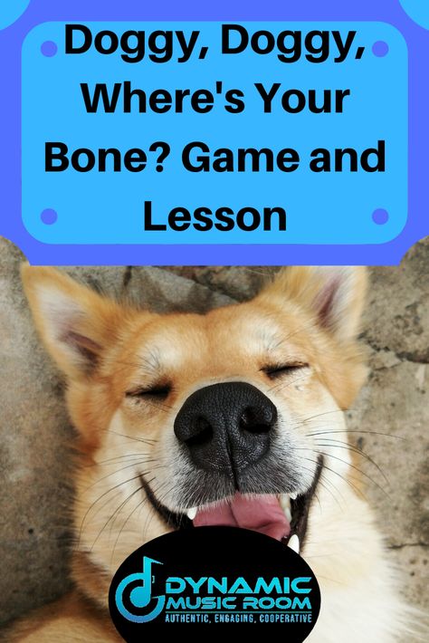 Doggy, Doggy, Where’s Your Bone? Game And Lesson – Dynamic Music Room Bones Music, Bones Game, Go Dog Go, Fun Song, Pets Preschool Theme, Kindergarten Songs, Dog Games, Music Teaching, Fun Songs