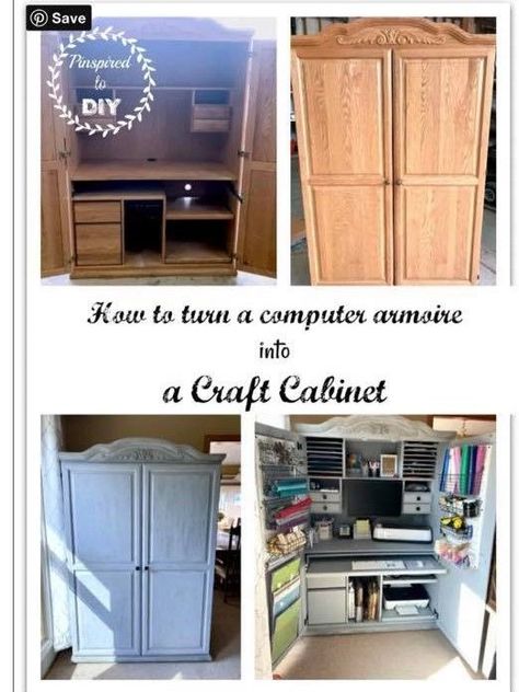 Cricut Organization, Armoire Repurpose, Craft Armoire, Cricut Storage, Armoire Ikea, Armoire Pax, Craft Storage Cabinets, Computer Armoire, Armoire Makeover