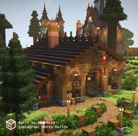 Minecraft Barn, Minecraft Storage, Minecraft Castle Designs, Minecraft Houses Survival, Minecraft Mansion, Minecraft Interior Design, Bangunan Minecraft, Minecraft House Plans, Minecraft Farm