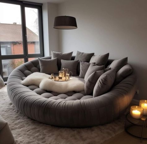 Modern Couch Sectional, Brown Couch Living Room, Bean Bag Living Room, Luxury Room Bedroom, Organic Modern Decor Living Room, Interior Design Your Home, Living Room Decor Inspiration, Studio Apartment Ideas, Small Studio Apartments