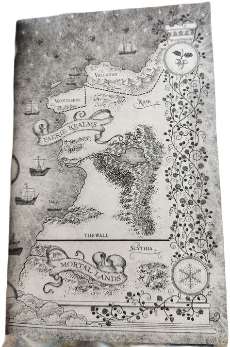 Map from ACOSF Acotar Map, A Court Of Silver Flames, Silver Flames, Map, Human, Silver