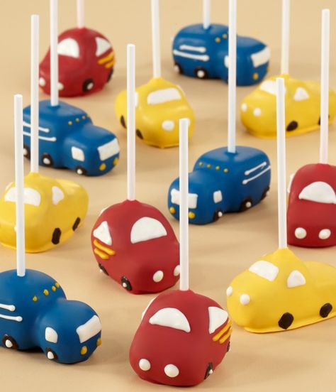 #cakepops Car Shaped Cake, Cakepops Ideas, Helicopter Cake, Amazing Cupcakes, Brownie Pops, Carousel Cake, Truck Cake, Truck Cakes, Car Themed Parties