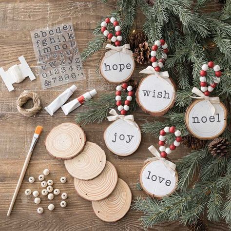 Christmas Ornament Club | Start New Christmas Traditions Christmas Ornament Ideas, Jul Diy, Diy Christmas Ornament, Ornament Ideas, Christmas Wood Crafts, Wood Christmas Ornaments, Holiday Crafts Christmas, Christmas Ornaments Homemade, Christmas Ornament Crafts