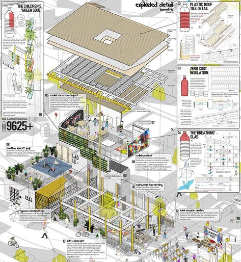 Repurposed Pallets, Reuse Plastic Bottles, Architecture Competition, Plastic Pallets, Recycling Center, Building Roof, Recycled Pallets, 2nd Place, Recycled Items