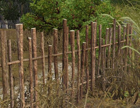 Cyclonesue's Stick Fences and Gate Stick Fences, Pet Fence Ideas, Twig Fence, Rustic Garden Fence, Garden Gates And Fencing, Rustic Fence, Natural Fence, Diy Fence, Backyard Diy Projects