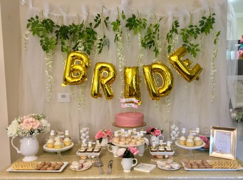 Bridal shower floral rose gold dessert table display Bachelorette Dessert Table, Desert Table Decoration Ideas, Dessert Table Bridal Shower Ideas, Bachelorette Snack Table, Rose Gold Dessert Table, Bridal Shower Dessert Table Ideas, Bridal Shower Food Table Display, Bridal Shower Cake Table, Bachelorette Desserts