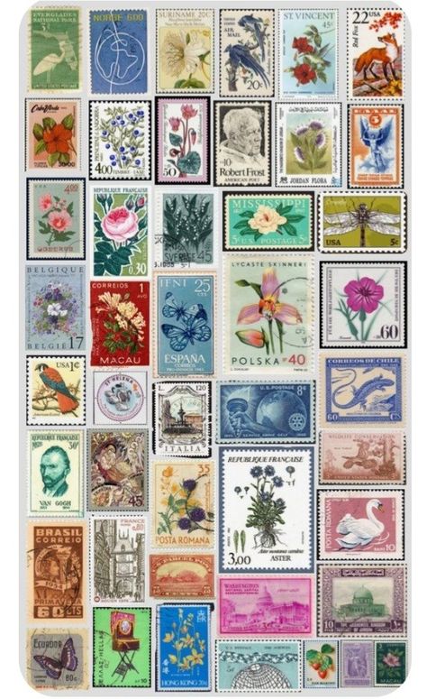 Vintage Postage Stamps Aesthetic, Postage Stamp Vintage, Aesthetic Stamp Stickers, Aesthetic Stamps Printable, Cute Postcard Aesthetic, Stamp Stickers Printable, Vintage Stamps Printable, Stickers For Sketchbook, Vintage Postcard Design