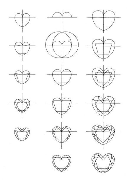 Heart Shaped Gemstones, How To Draw Heart, Draw Heart, Jewellery Drawing, Ring Sketch, Jewelry Sketch, Jewel Drawing, Gem Drawing, Jewelry Rendering