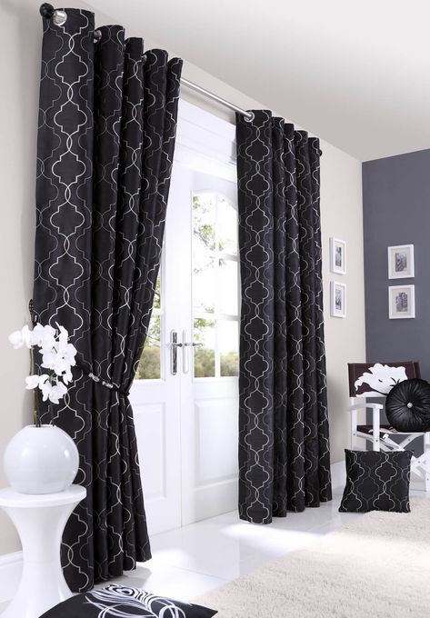 Midtown Eyelet Lined Curtains White Curtains Target, Black And Grey Curtains, White Eyelet Curtains, Rose Gold Curtains, Gatsby Decor, Black White Curtains, White Curtains Living Room, Burgundy Curtains, Goth Cottage