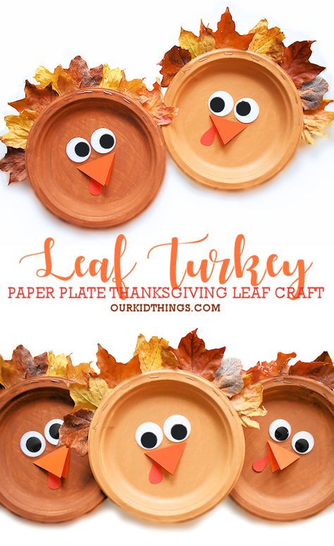 Leaf Turkey Craft, Preschool Spring Crafts, November Crafts For Kids, Spring Crafts For Preschoolers, Spring Art For Kids, Craft Leaf, Craft Turkey, Spring Crafts Preschool, Fun Thanksgiving Crafts