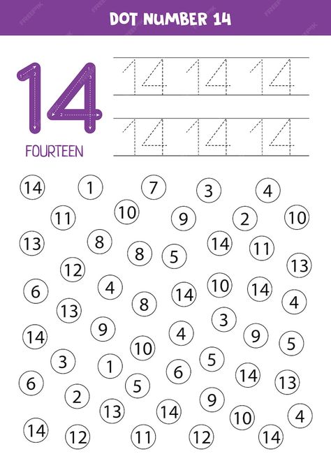 Premium Vector | Find and dot number fourteen. Learning number 14 with kids. Educational worksheet. Computer Education, Education Icon, Numbers Preschool, Educational Worksheets, Learning Management System, Learning Numbers, Student Studying, Elementary Education, Online Teaching