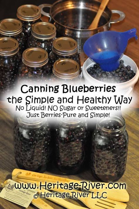 Blueberry Recipes Canning, Canning Blueberries, Pancakes Muffins, Pressure Canning Recipes, Canned Blueberries, Canning 101, Canning Fruit, Home Canning Recipes, Canning Vegetables