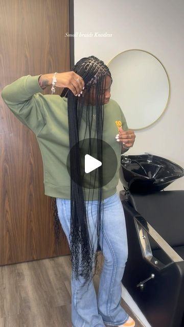 9.9K views · 1K likes | 𝑯𝒐𝒖𝒔𝒕𝒐𝒏 𝑩𝒓𝒂𝒊𝒅𝒊𝒏𝒈 𝑺𝒂𝒍𝒐𝒏 👑 on Instagram: "40 inch sew-in bussing down 💃🏾  Book under small Knotless braids💕💕  #houstonbraider #houstonbraids" Small Knotless Braids Human Hair, 40 Inch Braids, Small Knotless Parting Pattern, Small Knotless Tutorial, Small Knotless Map, Small Full Knotless Braids, Extra Small Knotless Braids, Small Buttlength Knotless Braids, Small Knotless Braids