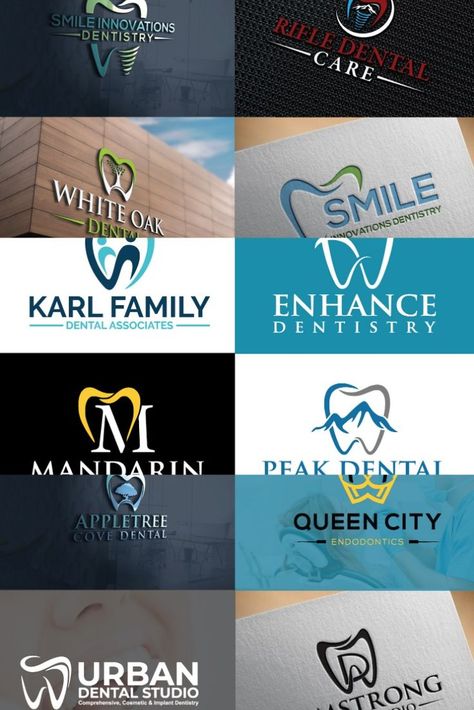 I will design a modern eye catching dental clinic and dentist logo Dental Logo Dentists, Dentist Branding, Logo Dental, Dental Clinic Logo, Dentist Logo, Dental Logo Design, Dental Posts, Dentist Clinic, Clinic Logo