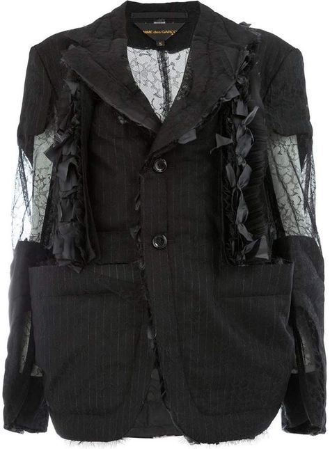 Comme Des Garçons cut out ripped blazer Comes Des Garcons, Comme Des Garcons Outfit, Come Des Garcons, Comme Des Garcons Jacket, Women Attire, Commes Des Garcons, Deconstructed Blazer, Deconstruction Fashion, Masculine And Feminine