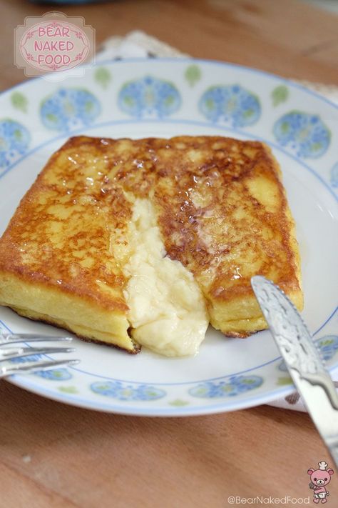 Custard French Toast Recipe, Diy French Toast, French Toast Ideas, Custard French Toast, Toast Ideas, Diy Breakfast, Ideas For Breakfast, Homemade Custard, French Toast Breakfast