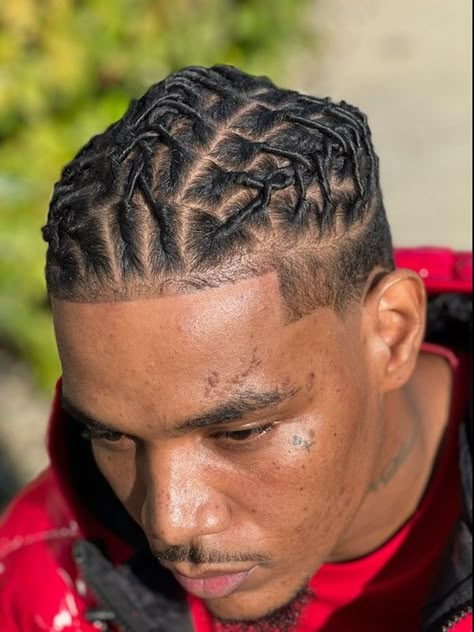 Starter locs Male Short Loc Styles, Starter Locs Braids, Men’s Starter Loc Styles, Starter Locs Barrel Twist Men, Barrel Twist Locs Men Short, 3 Barrel Twist Dreads Men, High Top Starter Locs Men, 2 Strand Starter Locs Men, Short Starter Locs Men