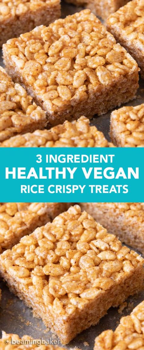 Healthier Rice Crispy Treats, Healthier Rice Krispie Treats, Rice Krispie Treats Without Marshmallows, Healthy Rice Crispy Treats, Rice Crispy Treats Healthy, Protein Rice Crispy Treats, Vegan Rice Crispy Treats, Healthy Rice Krispie Treats, Vegan Rice Krispie Treats