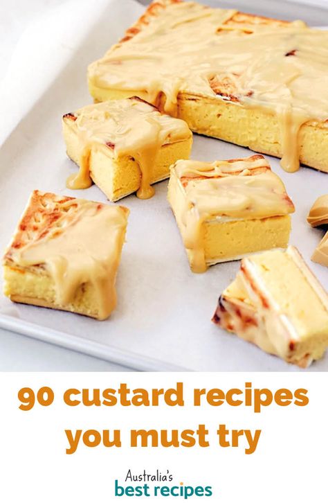 Custard Slices Recipe, Recipes Using Custard, Canned Custard Recipes, Powdered Custard Recipes, Easy Custard Desserts, Recipes Using Birds Custard Powder, Custard Tart Recipe Easy, Recipes Using Custard Powder, Bird Custard Recipes