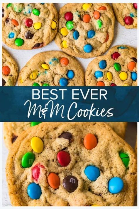 Mini M M Cookies, Mini M M Cookies Recipe, Best M&m Cookie Recipe, Mm Cookies, Cookie Recipe Video, M M Cookies, Cake Mix Cookie Recipes, Favorite Cookie Recipe, Recipes Chocolate